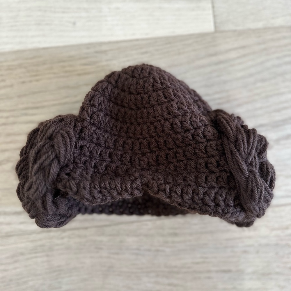 Knitted baby 0-6 months Princess Leia hair! Star Wars fans